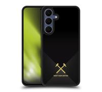 Head Case Designs Officially Licensed West Ham United FC Black & Gold Hammer Marque Kit Gel Armour Case [Military Grade Protection] Compatible With Samsung Galaxy S25 FE