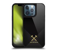 Head Case Designs Officially Licensed West Ham United FC Black & Gold Hammer Marque Kit Gel Armour Case [Military Grade Protection] Compatible With Apple iPhone 13 Pro