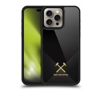 Head Case Designs Officially Licensed West Ham United FC Black & Gold Hammer Marque Kit Gel Armour Case [Military Grade Protection] Compatible With Apple iPhone 16 Pro Max