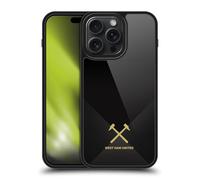 Head Case Designs Officially Licensed West Ham United FC Black & Gold Hammer Marque Kit Gel Armour Case [Military Grade Protection] Compatible With Apple iPhone 15 Pro Max