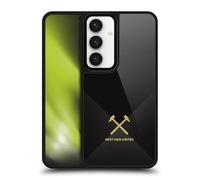Head Case Designs Officially Licensed West Ham United FC Black & Gold Hammer Marque Kit Gel Armour Case [Military Grade Protection] Compatible With Samsung Galaxy S24 5G