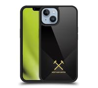 Head Case Designs Officially Licensed West Ham United FC Black & Gold Hammer Marque Kit Gel Armour Case [Military Grade Drop Protection] Compatible With Apple iPhone 14
