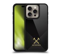 Head Case Designs Officially Licensed West Ham United FC Black & Gold Hammer Marque Kit Gel Armour Case [Military Grade Protection] Compatible With Apple iPhone 16 Pro