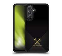 Head Case Designs Officially Licensed West Ham United FC Black & Gold Hammer Marque Kit Gel Armour Case [Military Grade Protection] Compatible With Samsung Galaxy A54 5G