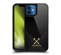 Head Case Designs Officially Licensed West Ham United FC Black & Gold Hammer Marque Kit Gel Armour Case [Military Grade Drop Protection] Compatible With Apple iPhone 12 / iPhone 12 Pro