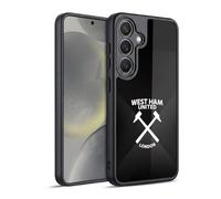 Head Case Designs Officially Licensed West Ham United FC Black & White Gradient Hammer Marque Kit Gel Armour Case [Military Grade Protection] Compatible With Samsung Galaxy S24 5G