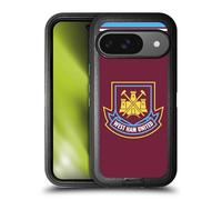 Head Case Designs Officially Licensed West Ham United FC Di Canio 2000 Home Retro Crest Ultra-Armoured Shockproof Case [Military Grade Protection] Compatible With Google Pixel 9 / Pixel 9 Pro