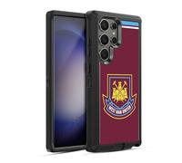 Head Case Designs Officially Licensed West Ham United FC Di Canio 2000 Home Retro Crest Ultra-Armoured Shockproof Case [Military Grade Protection] Compatible With Samsung Galaxy S23 Ultra 5G