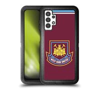 Head Case Designs Officially Licensed West Ham United FC Di Canio 2000 Home Retro Crest Ultra-Armoured Shockproof Case [Military Grade Protection] Compatible With Samsung Galaxy A13 (2022)