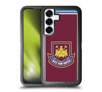 Head Case Designs Officially Licensed West Ham United FC Di Canio 2000 Home Retro Crest Ultra-Armoured Shockproof Case [Military Grade Protection] Compatible With Samsung Galaxy S25+