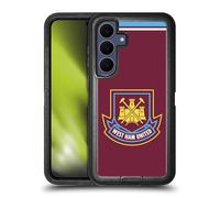 Head Case Designs Officially Licensed West Ham United FC Di Canio 2000 Home Retro Crest Ultra-Armoured Shockproof Case [Military Grade Protection] Compatible With Samsung Galaxy S25 FE