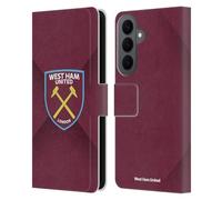 Head Case Designs Officially Licensed West Ham United FC Gradient Crest Leather Wallet Case Compatible With Samsung Galaxy S26 Plus