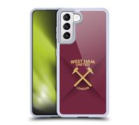 Head Case Designs Officially Licensed West Ham United FC Gradient Hammer Marque Kit Gel Case [Military Grade Protection] Compatible with Samsung Galaxy S21 5G and Compatible with MagSafe