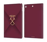 Head Case Designs Officially Licensed West Ham United FC Gradient Hammer Marque Kit Leather Wallet Case Compatible With Apple iPad 10.2 2019/2020/2021