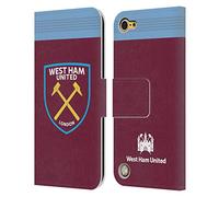 Head Case Designs Officially Licensed West Ham United FC Home 2019/20 Crest Kit Leather Book Wallet Case Cover Compatible With Apple iPod Touch 5G 5th Gen