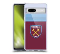 Head Case Designs Officially Licensed West Ham United FC Home 2019/20 Crest Kit Soft Gel Case Compatible With Google Pixel 7a