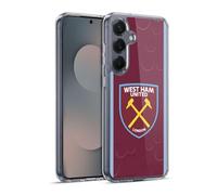 Head Case Designs Officially Licensed West Ham United FC Home 2023/24 Crest Kit Gel Case [Military Grade Protection] Compatible with Samsung Galaxy S25+ and Compatible with MagSafe
