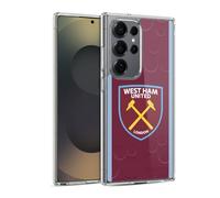 Head Case Designs Officially Licensed West Ham United FC Home 2023/24 Crest Kit Gel Case [Military Grade Protection] Compatible with Samsung Galaxy S25 Ultra and Compatible with MagSafe