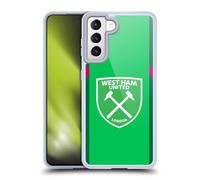 Head Case Designs Officially Licensed West Ham United FC Home Goalkeeper 2023/24 Crest Kit Gel Case [Military Grade Protection] Compatible with Samsung Galaxy S21 5G and Compatible with MagSafe