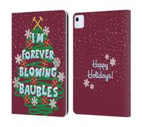 Head Case Designs Officially Licensed West Ham United FC I'm Forever Blowing Baubles Christmas Leather Wallet Case Compatible With Apple iPad Air 11 2020/2022/2024/2025