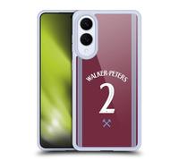 Head Case Designs Officially Licensed West Ham United FC Kyle Walker-Peters 2025/26 Players Home Kit Gel Case [Military Grade Protection] Compatible With Samsung Galaxy S25 Edge