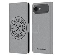 Head Case Designs Officially Licensed West Ham United FC London Crest Graphics Leather Wallet Case Compatible With Apple iPhone 17 Air