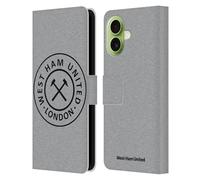 Head Case Designs Officially Licensed West Ham United FC London Crest Graphics Leather Wallet Case Compatible With Apple iPhone 17