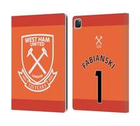 Head Case Designs Officially Licensed West Ham United FC Lukasz Fabianski 2021/22 Players Away Kit Leather Wallet Case Compatible With Apple iPad Pro 12.9 2020/2021/2022