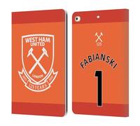Head Case Designs Officially Licensed West Ham United FC Lukasz Fabianski 2021/22 Players Away Kit Leather Wallet Case Compatible With Apple iPad 9.7 2017 / iPad 9.7 2018