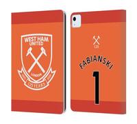 Head Case Designs Officially Licensed West Ham United FC Lukasz Fabianski 2021/22 Players Away Kit Leather Wallet Case Compatible With Apple iPad Air 11 2020/2022/2024/2025