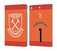 Head Case Designs Officially Licensed West Ham United FC Lukasz Fabianski 2021/22 Players Away Kit Leather Wallet Case Compatible With Apple iPad 10.2 2019/2020/2021