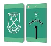 Head Case Designs Officially Licensed West Ham United FC Lukasz Fabianski 2021/22 Players Home Kit Leather Wallet Case Compatible With Apple iPad 9.7 2017 / iPad 9.7 2018