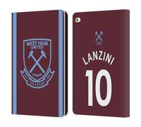 Head Case Designs Officially Licensed West Ham United FC Manuel Lanzini 2021/22 Players Home Kit Leather Wallet Case Compatible With Apple iPad Air 2 (2014)