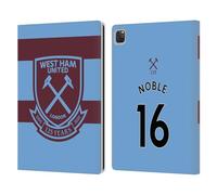 Head Case Designs Officially Licensed West Ham United FC Mark Noble 2021/22 Players Away Kit Leather Wallet Case Compatible With Apple iPad Pro 13 M4 2024