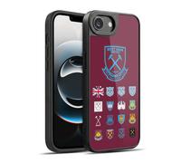 Head Case Designs Officially Licensed West Ham United FC Pattern 2 Crest History Gel Armour Case [Military Grade Protection] Compatible With Apple iPhone 16e / iPhone 17e