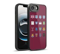 Head Case Designs Officially Licensed West Ham United FC Pattern 3 Crest History Gel Armour Case [Military Grade Protection] Compatible With Apple iPhone 16e / iPhone 17e
