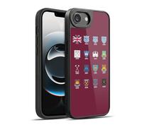Head Case Designs Officially Licensed West Ham United FC Pattern 4 Crest History Gel Armour Case [Military Grade Protection] Compatible With Apple iPhone 16e / iPhone 17e