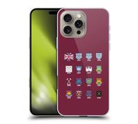 Head Case Designs Officially Licensed West Ham United FC Pattern 4 Crest History Hard Back Case Compatible With Apple iPhone 16 Pro Max