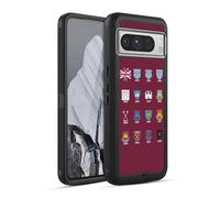 Head Case Designs Officially Licensed West Ham United FC Pattern 4 Crest History Ultra-Armoured Shockproof Case [Military Grade Protection] Compatible With Google Pixel 8 Pro