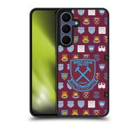 Head Case Designs Officially Licensed West Ham United FC Pattern 5 Crest History Gel Armour Case [Military Grade Protection] Compatible With Samsung Galaxy S25 FE