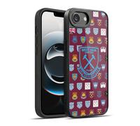 Head Case Designs Officially Licensed West Ham United FC Pattern 5 Crest History Gel Armour Case [Military Grade Protection] Compatible With Apple iPhone 16e / iPhone 17e