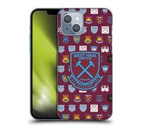 Head Case Designs Officially Licensed West Ham United FC Pattern 5 Crest History Hard Back Case Compatible With Apple iPhone 14
