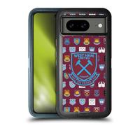 Head Case Designs Officially Licensed West Ham United FC Pattern 5 Crest History Ultra-Armoured Shockproof Case [Military Grade Protection] Compatible With Google Pixel 8