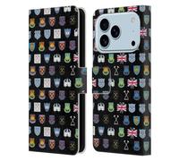 Head Case Designs Officially Licensed West Ham United FC Pattern 6 Crest History Leather Wallet Case Compatible With Apple iPhone 17 Pro