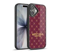 Head Case Designs Officially Licensed West Ham United FC Patterns Hammer Marque Kit Gel Armour Case [Military Grade Protection] Compatible With Apple iPhone 17