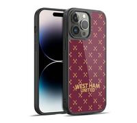 Head Case Designs Officially Licensed West Ham United FC Patterns Hammer Marque Kit Gel Armour Case [Military Grade Protection] Compatible With Apple iPhone 14 Pro Max