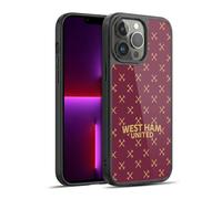 Head Case Designs Officially Licensed West Ham United FC Patterns Hammer Marque Kit Gel Armour Case [Military Grade Protection] Compatible With Apple iPhone 13 Pro Max