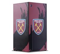 Head Case Designs Officially Licensed West Ham United FC Sweep Stroke Art Game Console Wrap Case Cover Compatible With Xbox Series X