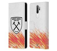 Head Case Designs Officially Licensed West Ham United FC Third 2022/23 Crest Kit Leather Wallet Case Compatible With Oppo A5 (2020)