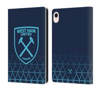 Head Case Designs Officially Licensed West Ham United FC Third 2023/24 Crest Kit Leather Wallet Case Compatible With Apple iPad mini (2021/2024)